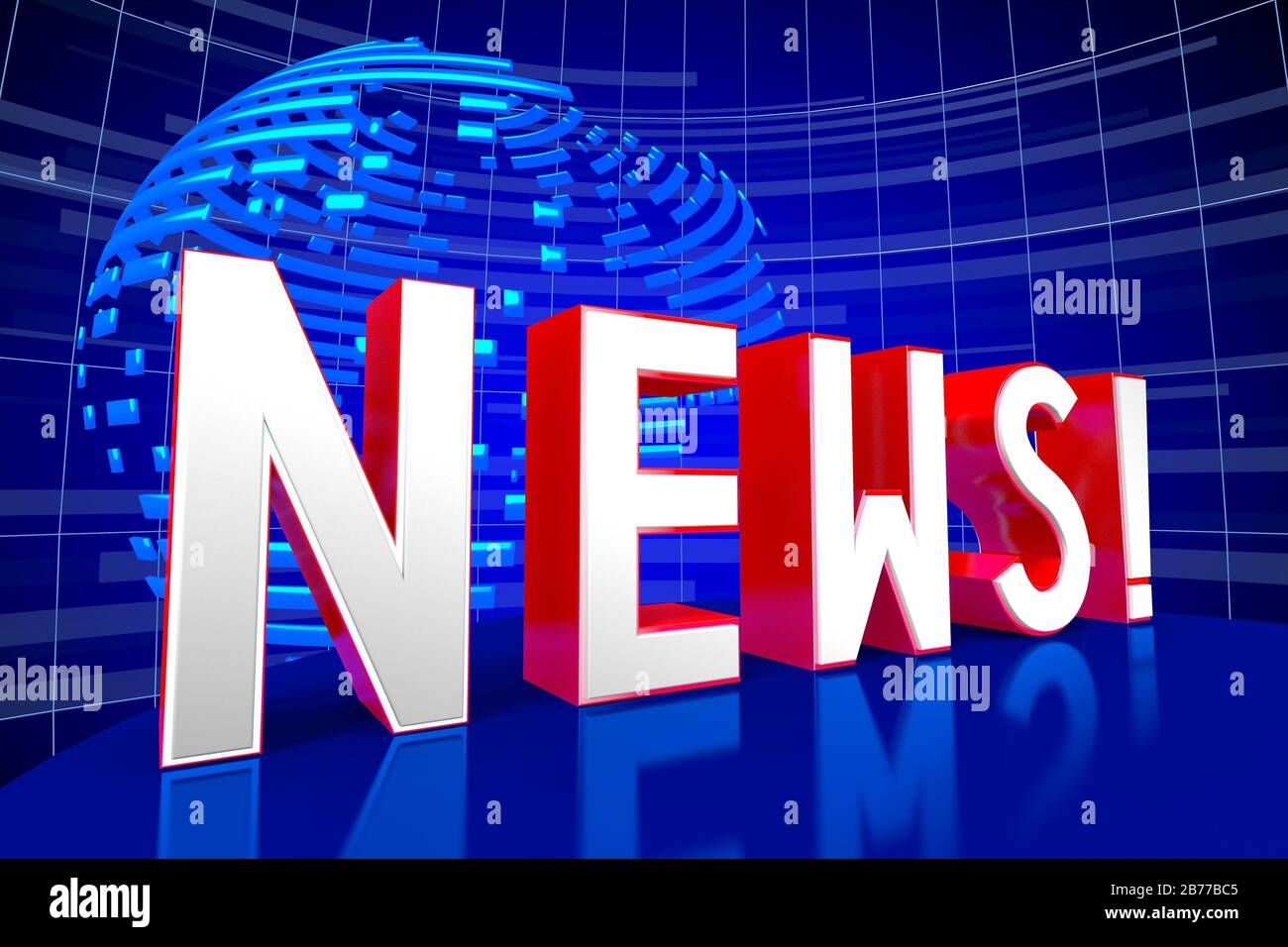 News Concept, Welt-/Erdkarte Stockfoto