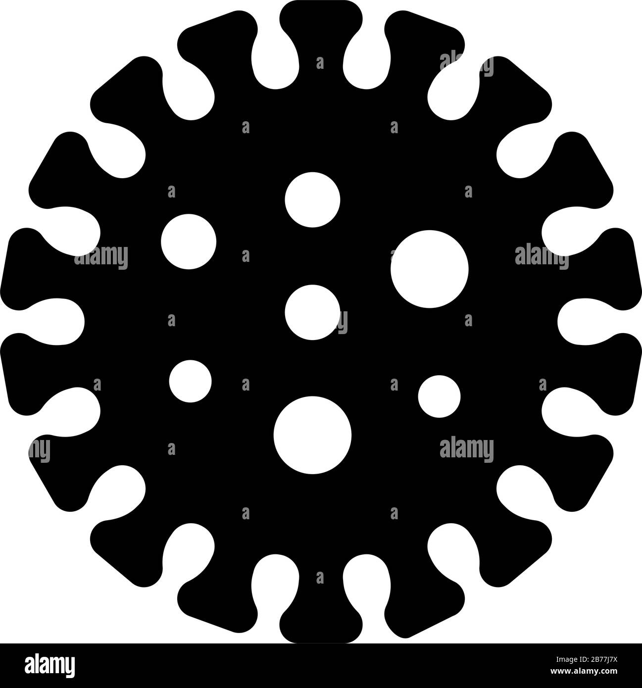 Corona-Virus (Kovid 19) / Grafik des Grippe-/Influenza-Vektor-Symbols Stock Vektor