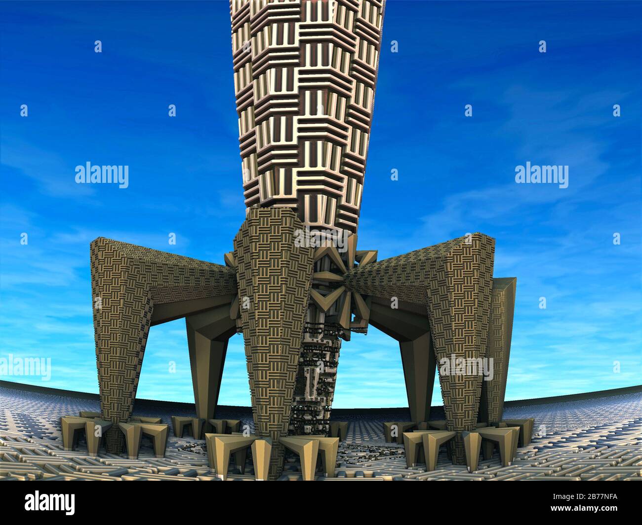 Virtuelle Kulissen mit Computerdesign für kreatives Design, Kunst und Unterhaltung Stockfoto