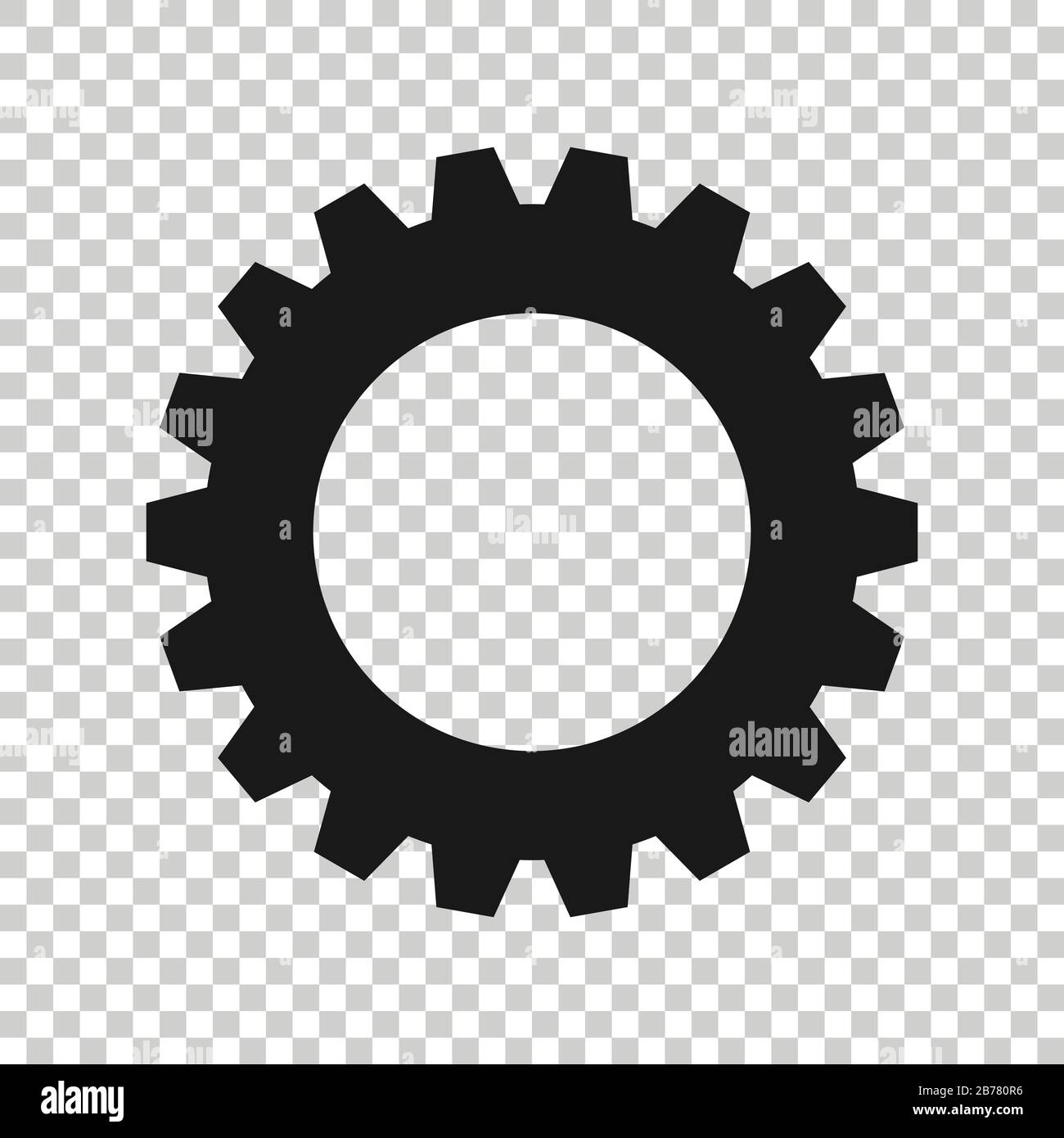 Gang vektor Icon im flachen Stil. Zahnrad Abbildung auf weißem Hintergrund isoliert. Zahnrad Zahnrad Geschäftskonzept. Stock Vektor