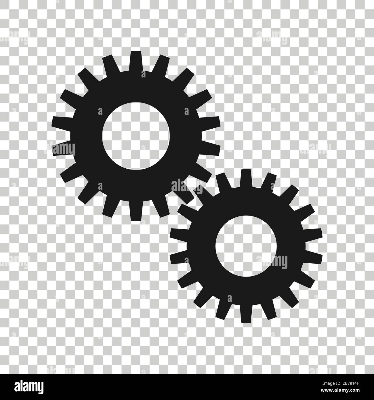 Gang vektor Icon im flachen Stil. Zahnrad Abbildung auf weißem Hintergrund isoliert. Zahnrad Zahnrad Geschäftskonzept. Stock Vektor