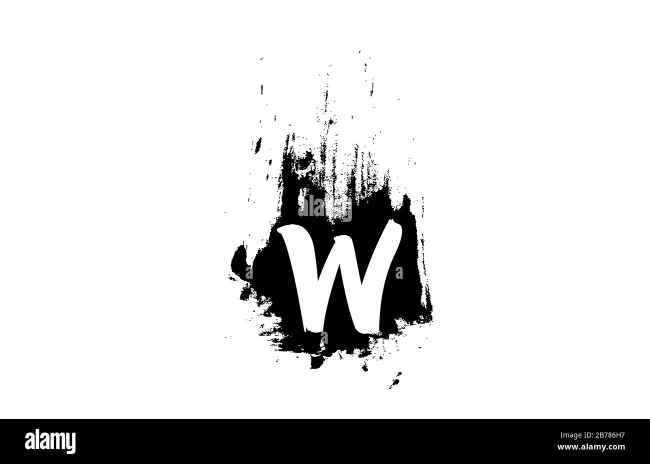 Buchstabe W Grunge Alphabet Buchstaben Logo Mit Pinselstrich Symbol Design Fur Unternehmen Und Unternehmen Geeignet Fur Vintage Logos Stock Vektorgrafik Alamy