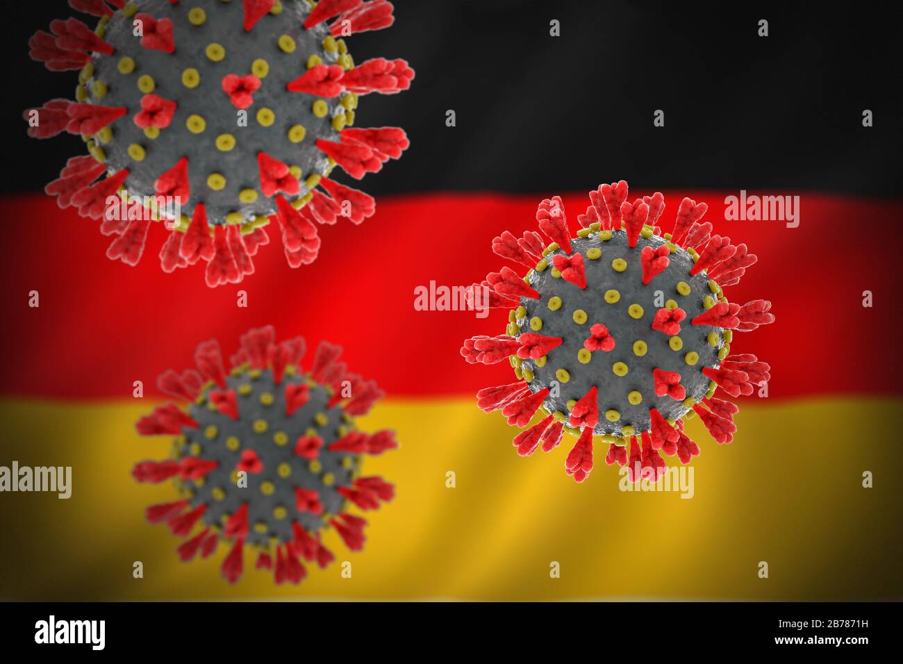 Konzept des pandemischen Romans Coronavirus Ausbruch in Deutschland Stockfoto