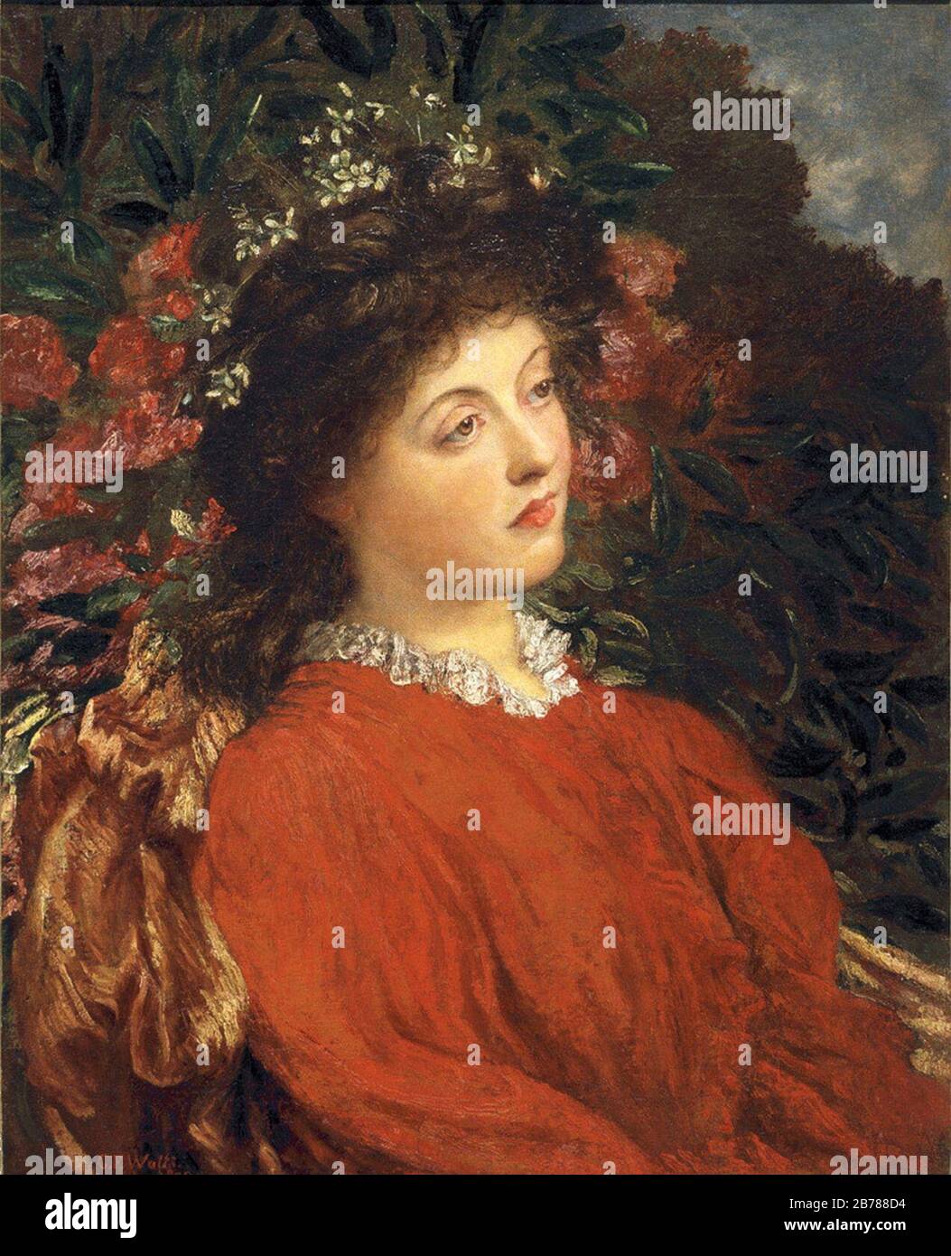 George Frederic Watts - Porträt von Eveleen Tennant (später Mrs. F.W.H. Myers). Stockfoto