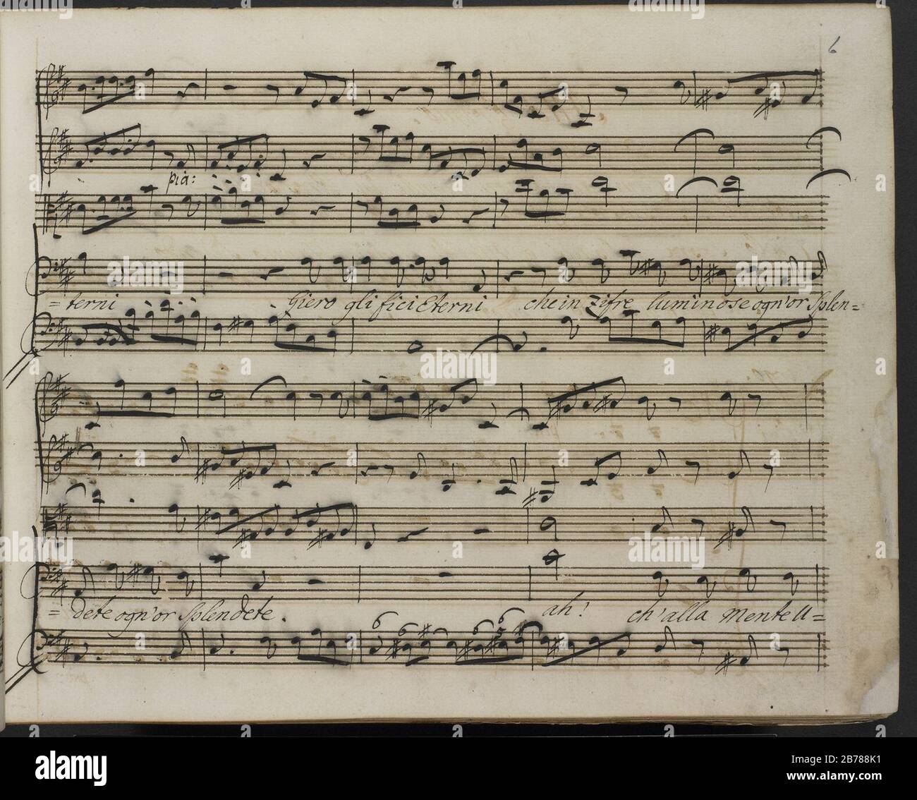 George Frederick Händel - Orlando. (BL Fügen Sie MS 31565 f hinzu. 6r). Stockfoto