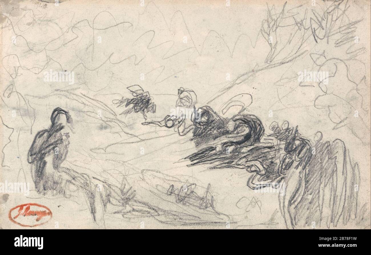 George Romney - Die Versuchung Christi Stockfoto