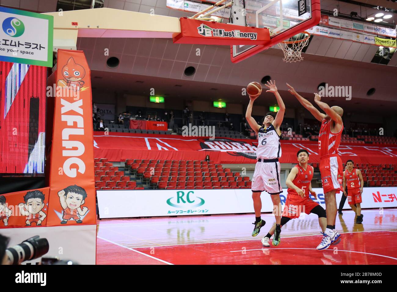 Makoto Hiejima (Brex), 14. MÄRZ 2020 - Basketball: 2019-20 B.LEAGUE B1 Spiel zwischen Chiba Jets 80-88 Utsunomiya Brex in der Funabashi Arena, Chiba, Japan. (Foto von YUTAKA/AFLO SPORT) Stockfoto