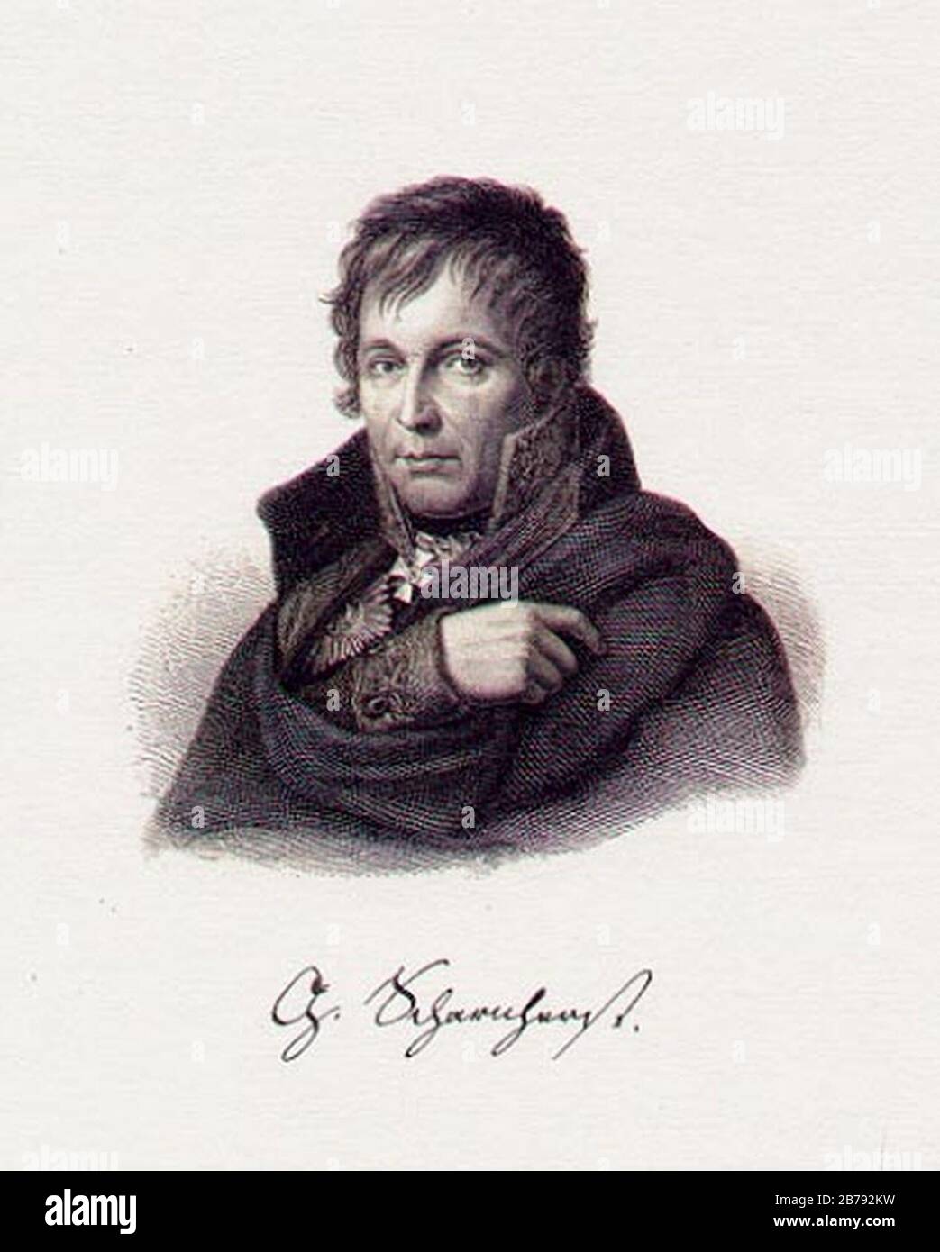 Gerhard von Scharnhorst nach Friedrich Bury gravieren. Stockfoto