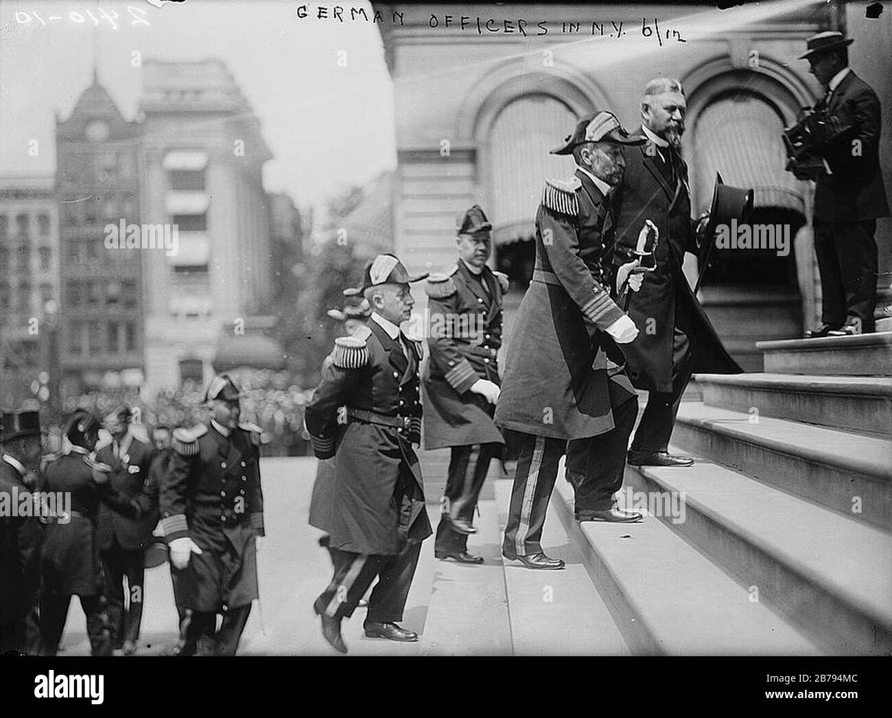 Deutsche Offiziere der Kaiserlichen Marine in NY 1912. Stockfoto