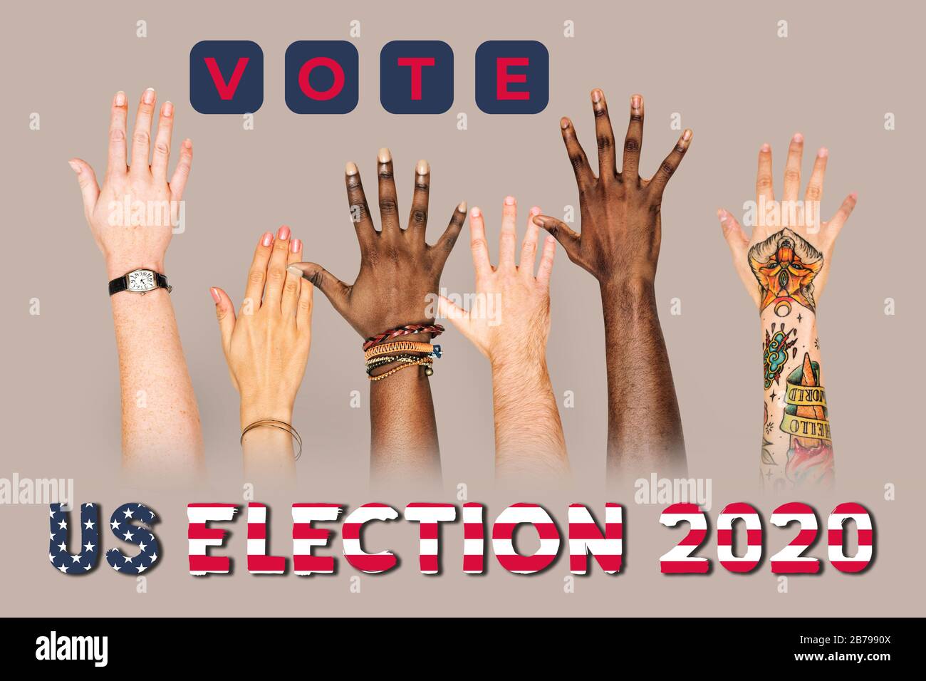 US-Präsidentschaftswahl 2020 - US-Wahl 2020 - Wahlen - Demokratiepolitik - Demokratiepartei - Republikanische Partei Stockfoto