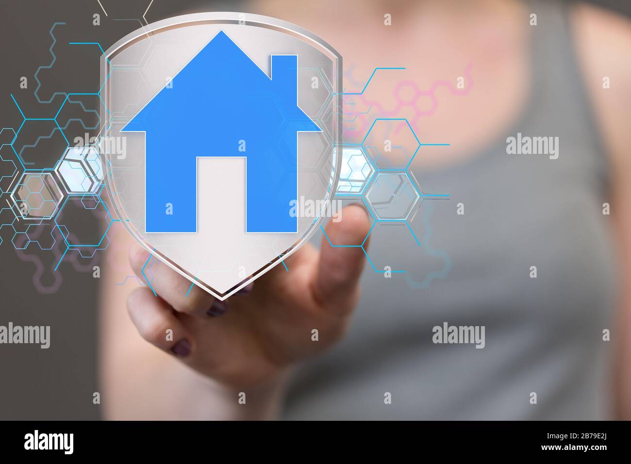 Ein Smart Home und Zukunftskonzept Stockfoto