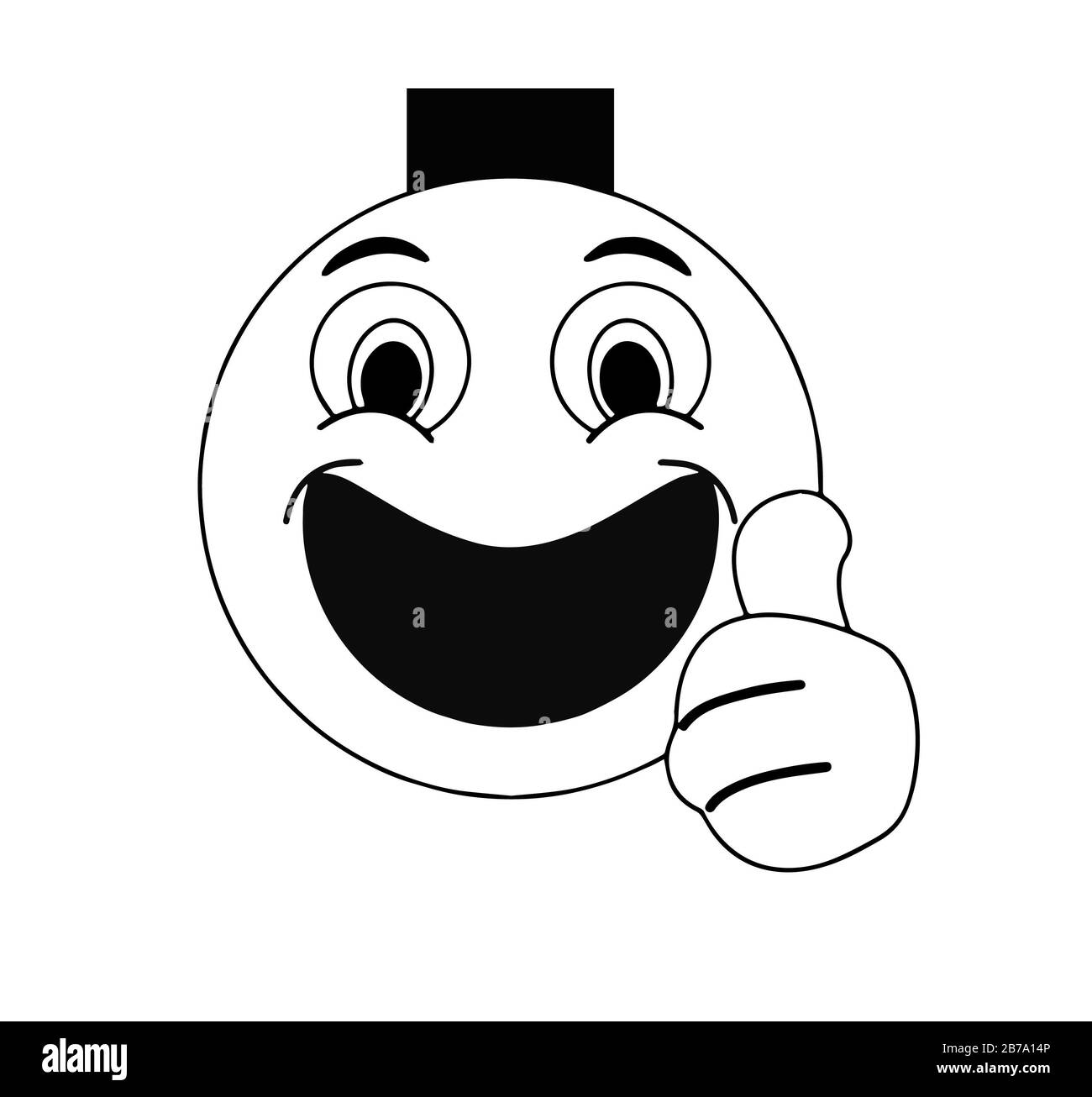 Cartoon Emoji Emoticon Smiley Face Schwarzweiss Stockfotos Und Bilder Alamy