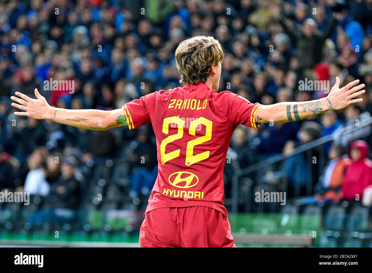 nicolo zaniolo von a. S. roma calcio während der italienischen Fußball-Serie A Saison 2019/20, Italien, 01. Januar 2020, Fußball-EM der italienischen Serie A. Stockfoto