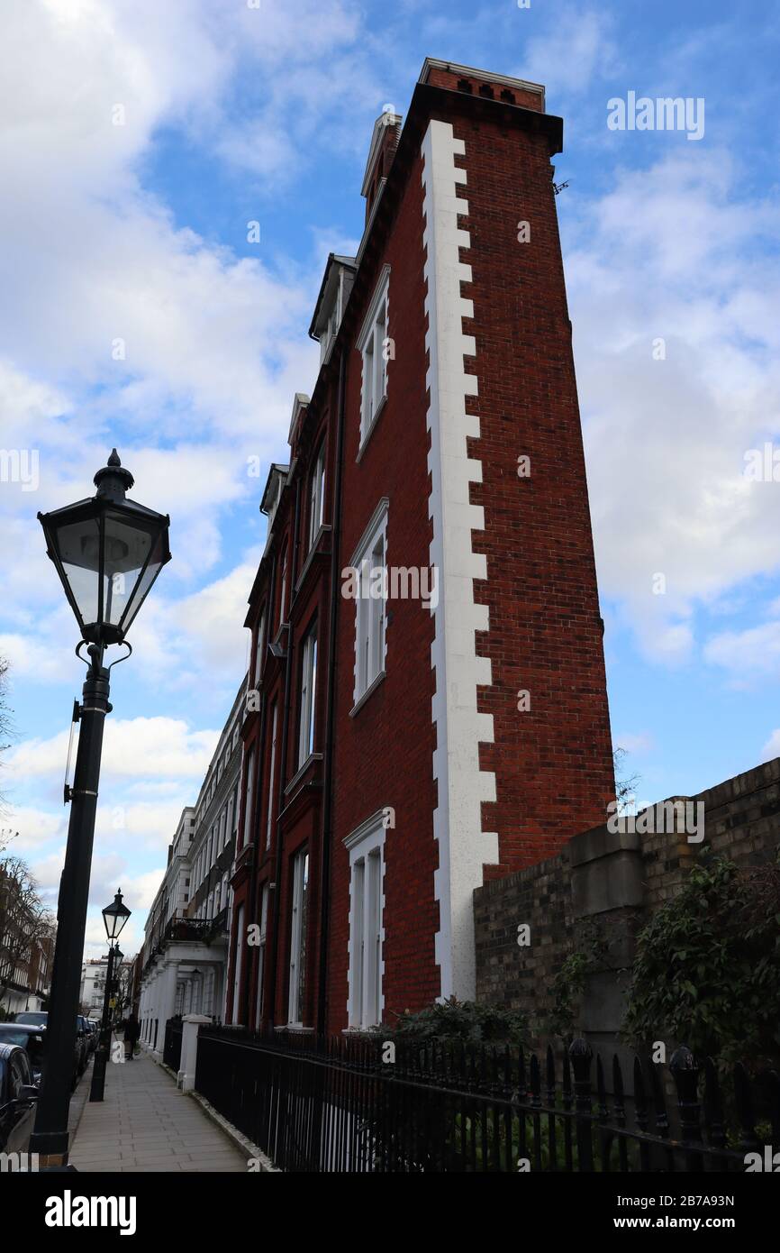 Dünnes Haus in London Stockfoto