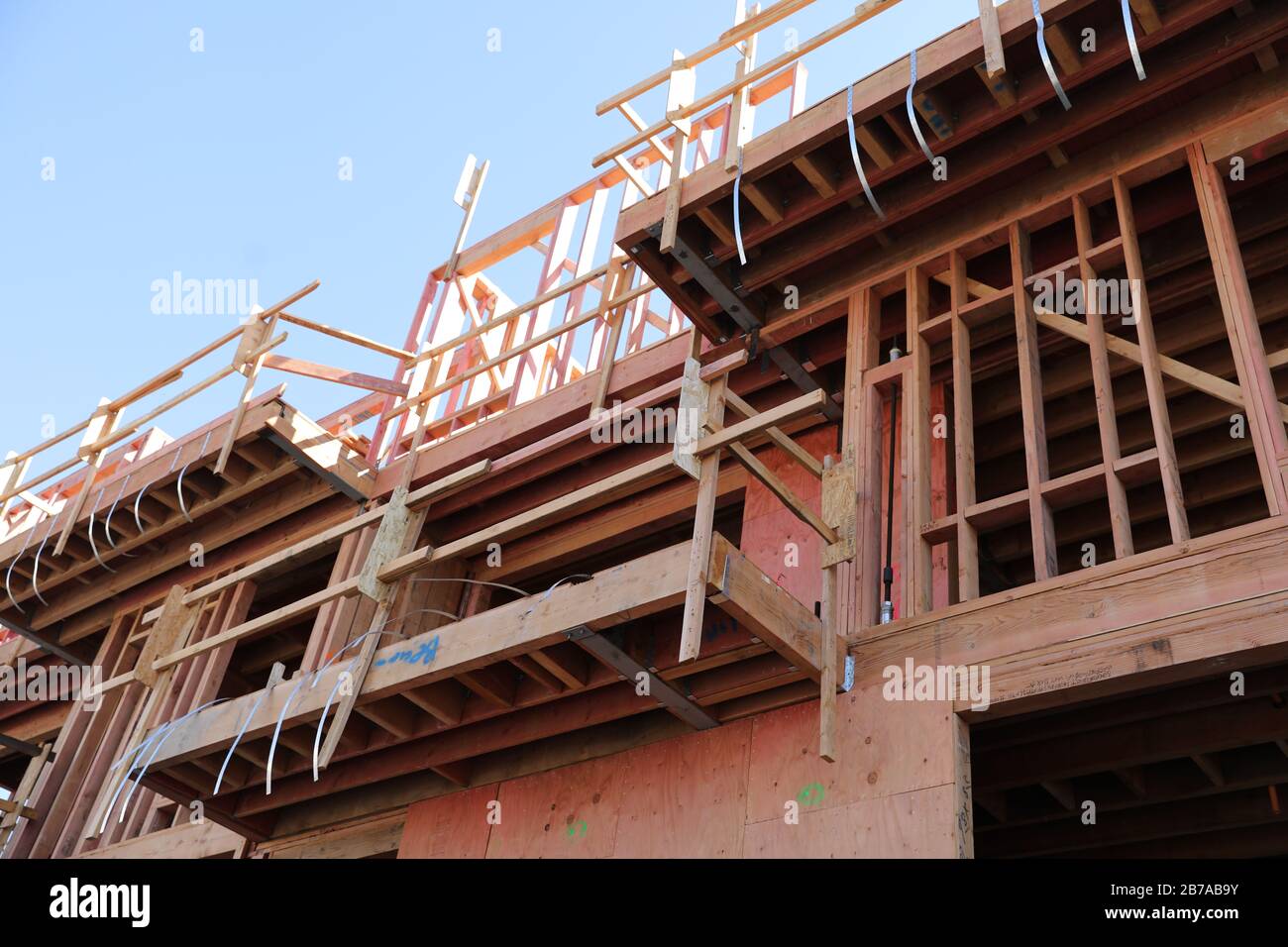 Bau für Wohnwohnungen in LA, CA Stockfoto