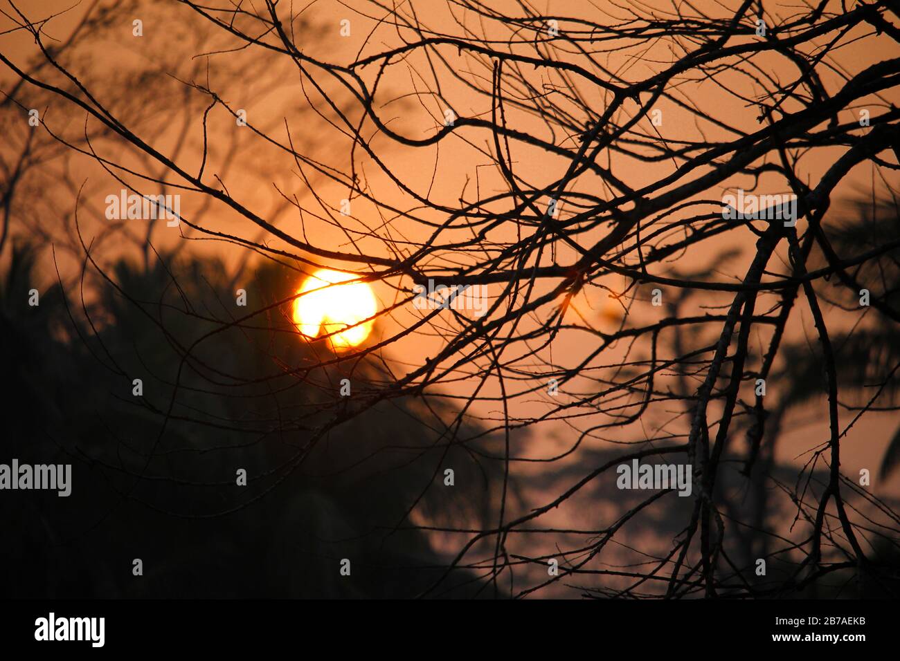 Wenn die Sonne untergeht Stockfoto