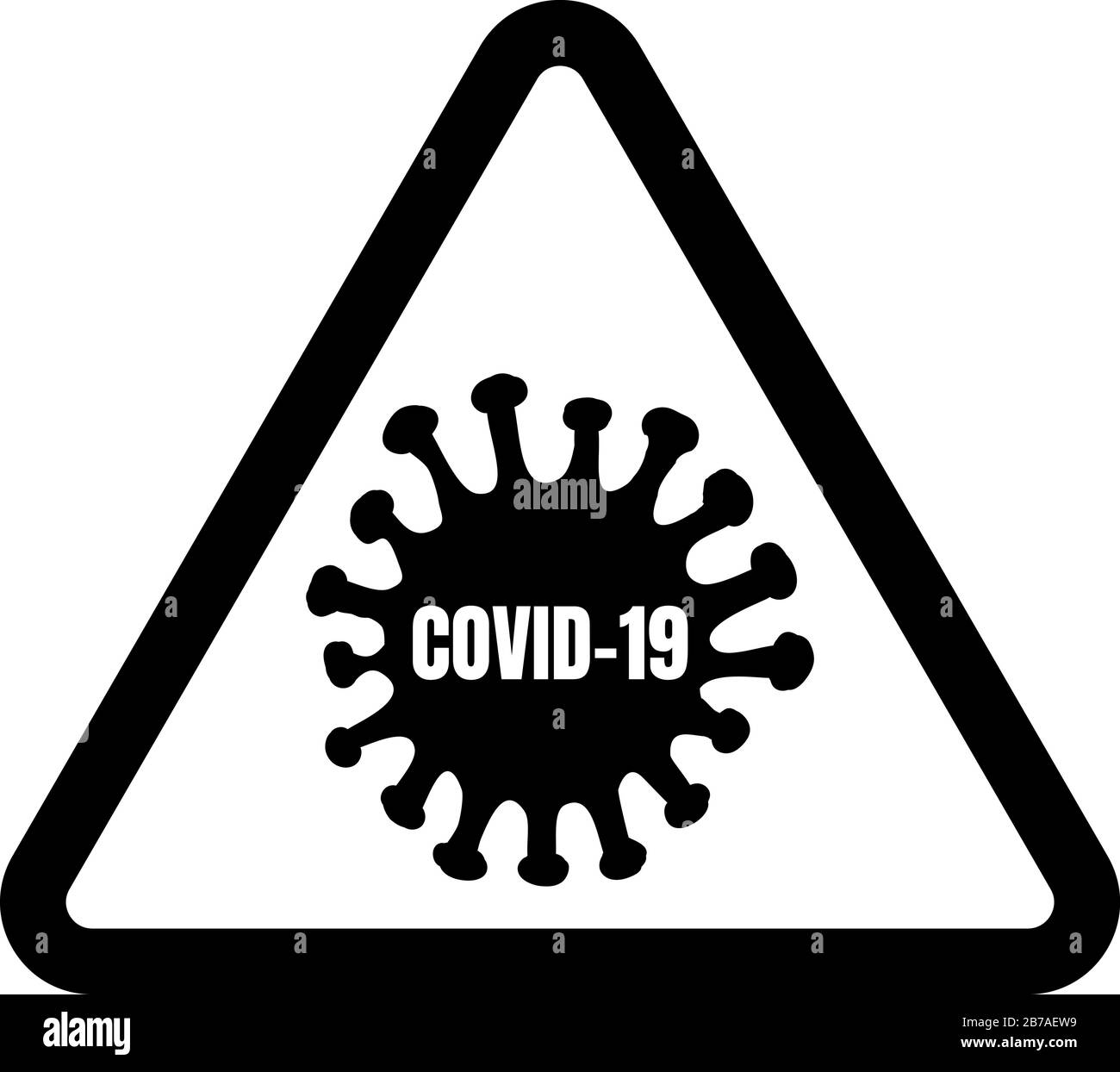 Abstraktes Virus-Strain-Modell Coronavirus 2019-nCoV COVID-19 MERS-Cov Roman Coronavirus im Zeichen der Biogefährdung Stock Vektor