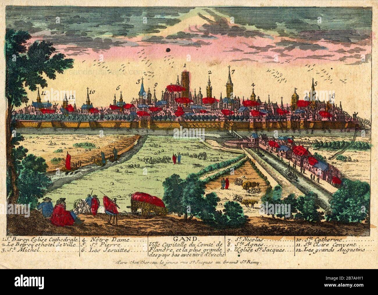 Gent, Belgien, Chéreau, c 1720.. Stockfoto