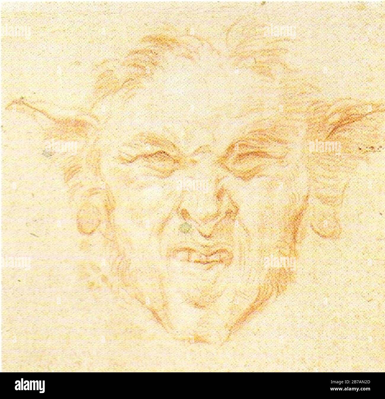 Gian Lorenzo Bernini-Grotesker Kopf. Stockfoto