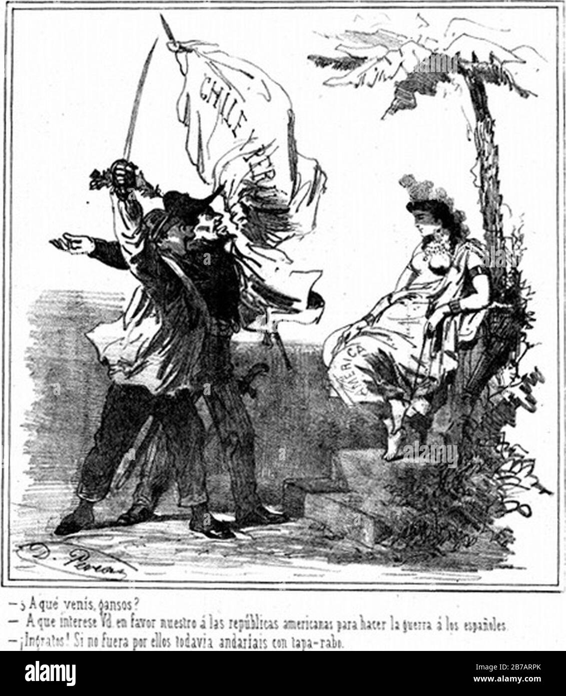 Gil Blas periódico político satírico. Nr. 68 Año III; 17-03-1866. Pág. 03. Stockfoto