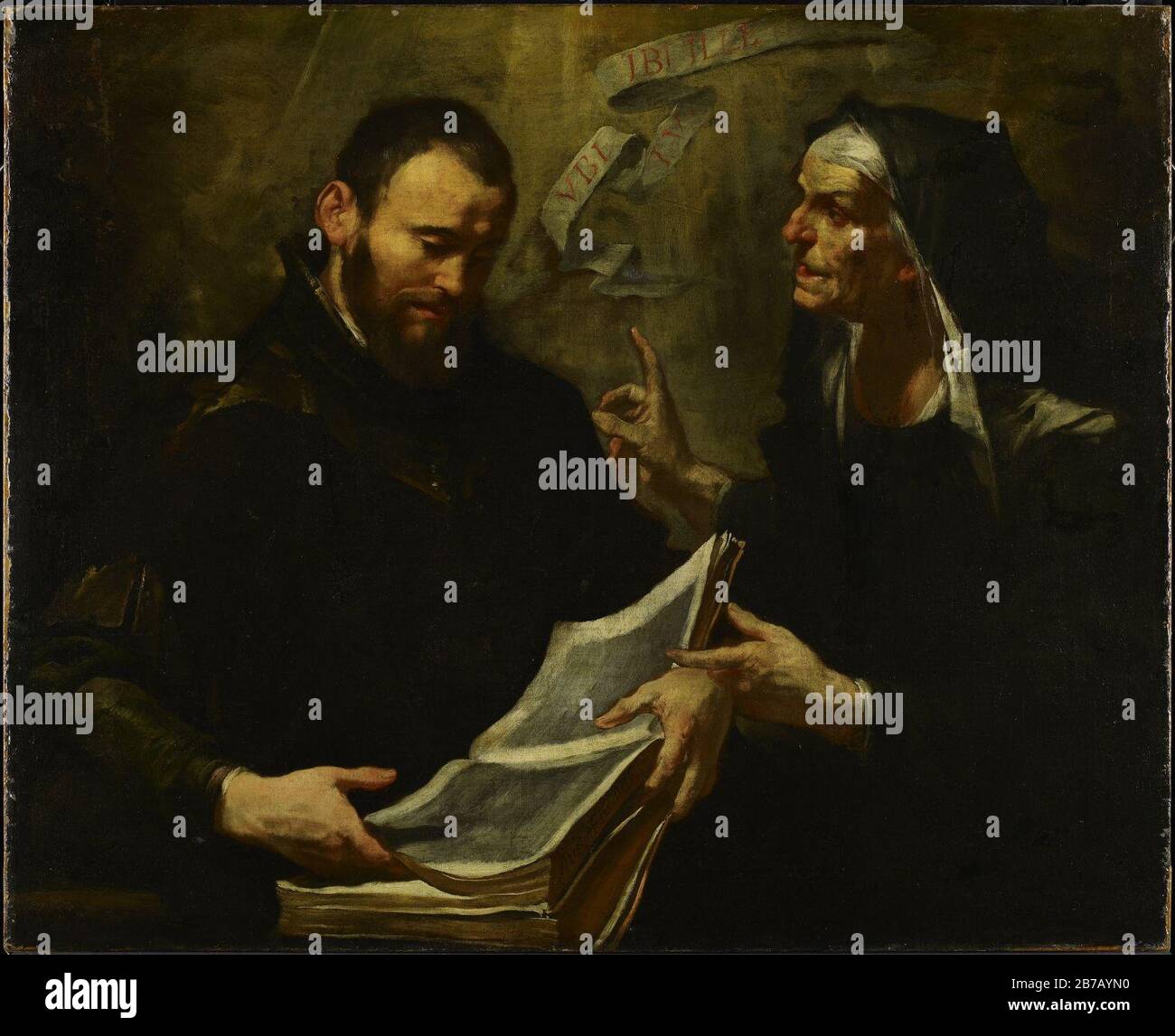 Gioacchino Assereto Saint Augustine und Saint Monica Stockfotografie