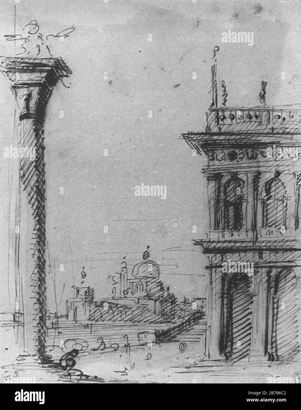 Giovanni Antonio Canal, il Canaletto - Die Piazza Mit Blick auf S. Maria della Salute Stockfoto