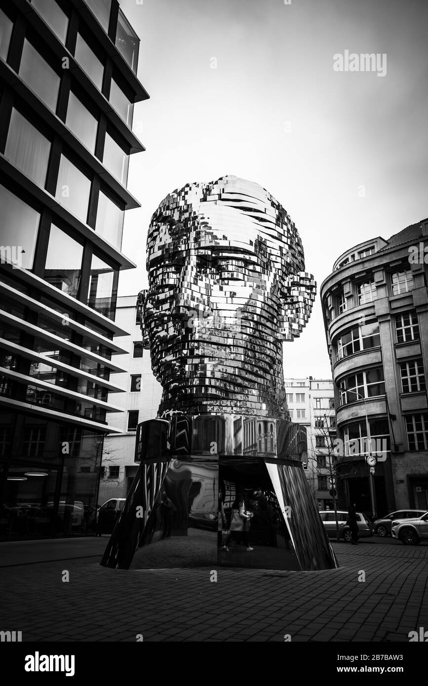 Prag tschechien februar 10 2018: Straßenblick Prag, Tanzhaus franz kafka Stockfoto
