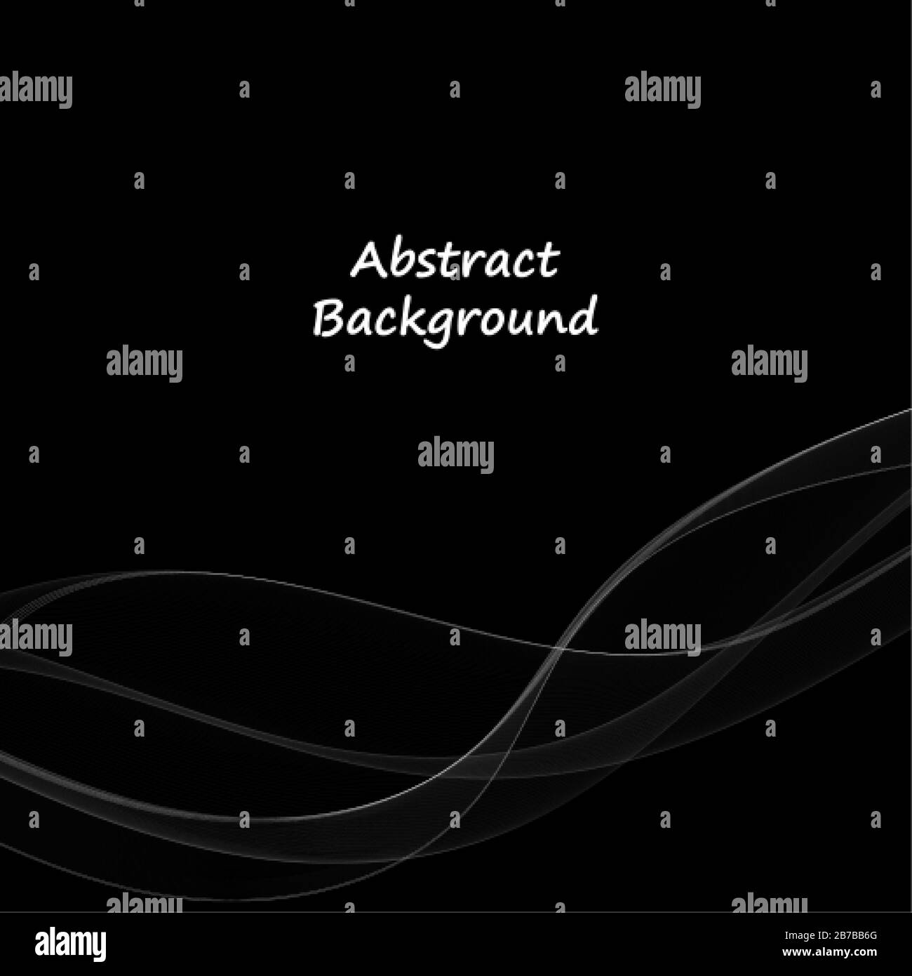 Weiße Rauchwelle. Abstrakte Vektorlinien. Vorlage für Werbung Stock Vektor