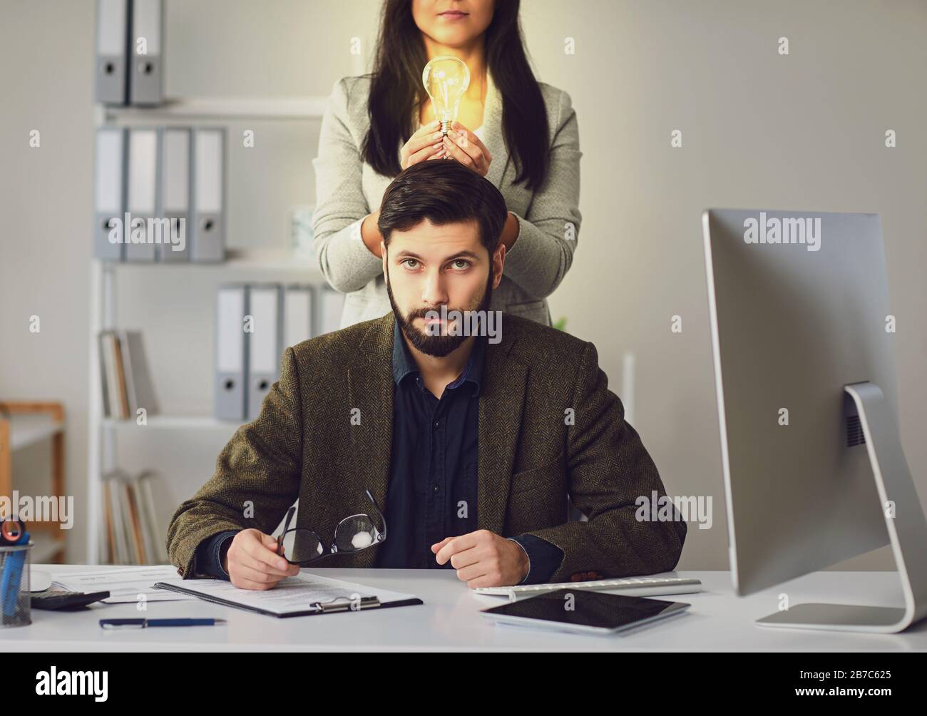 Konzept des Unternehmensstarts Ideen für den Erfolg des Teams. Stockfoto