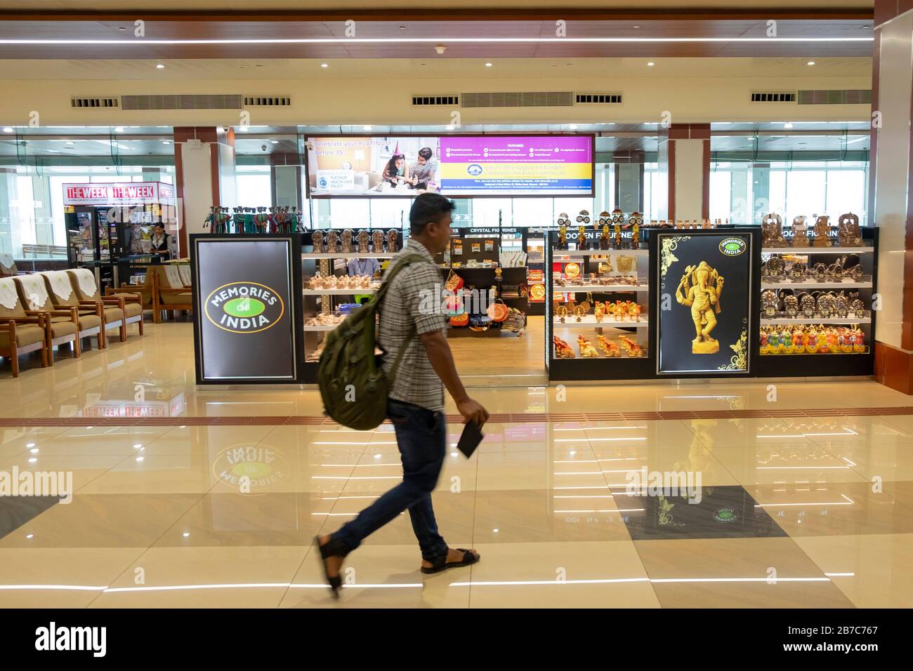 Cochin International Airport, Kochi, Kerala, Indien Stockfoto