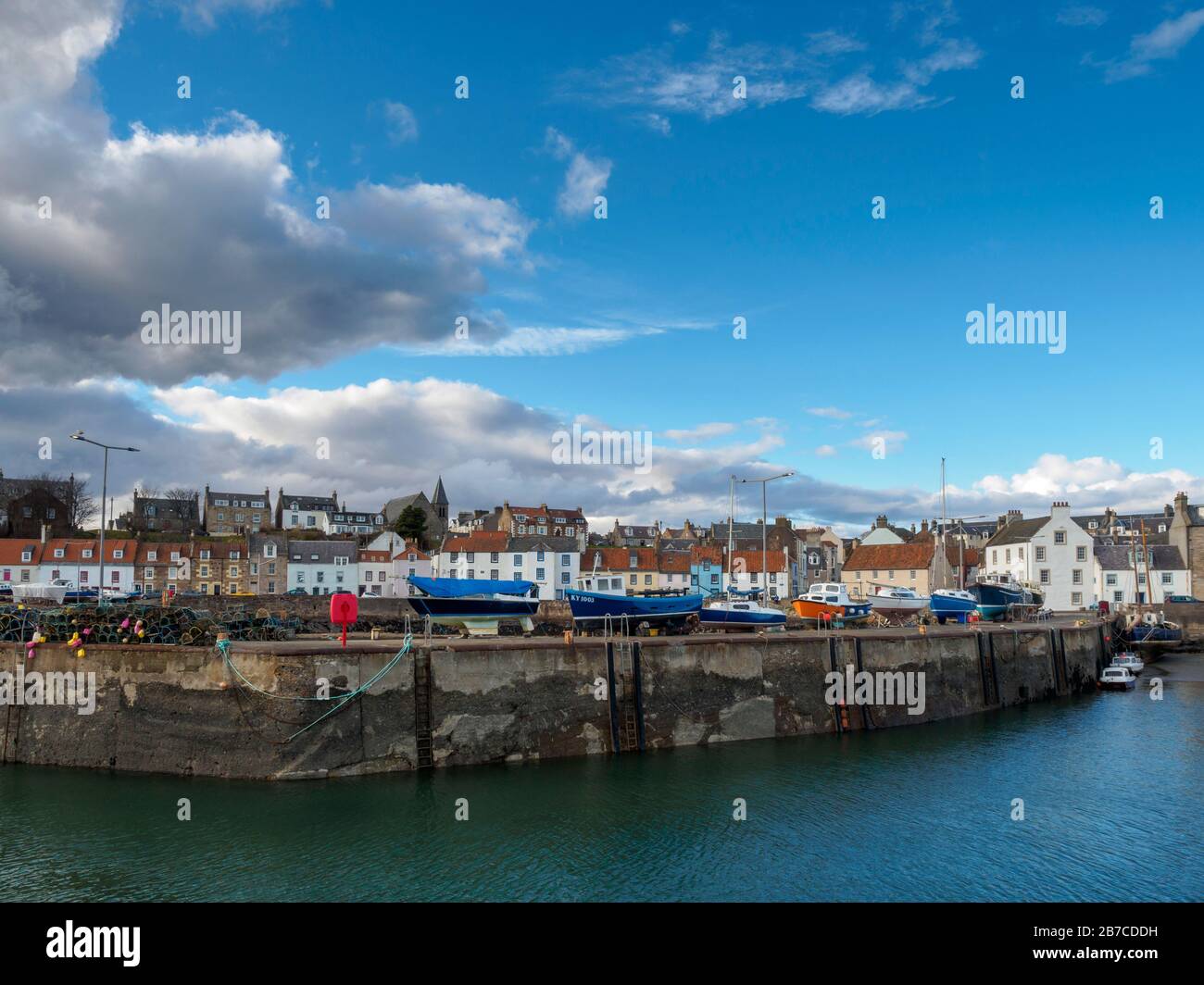 St Monans Harbor East Neuk von Fife Stockfoto