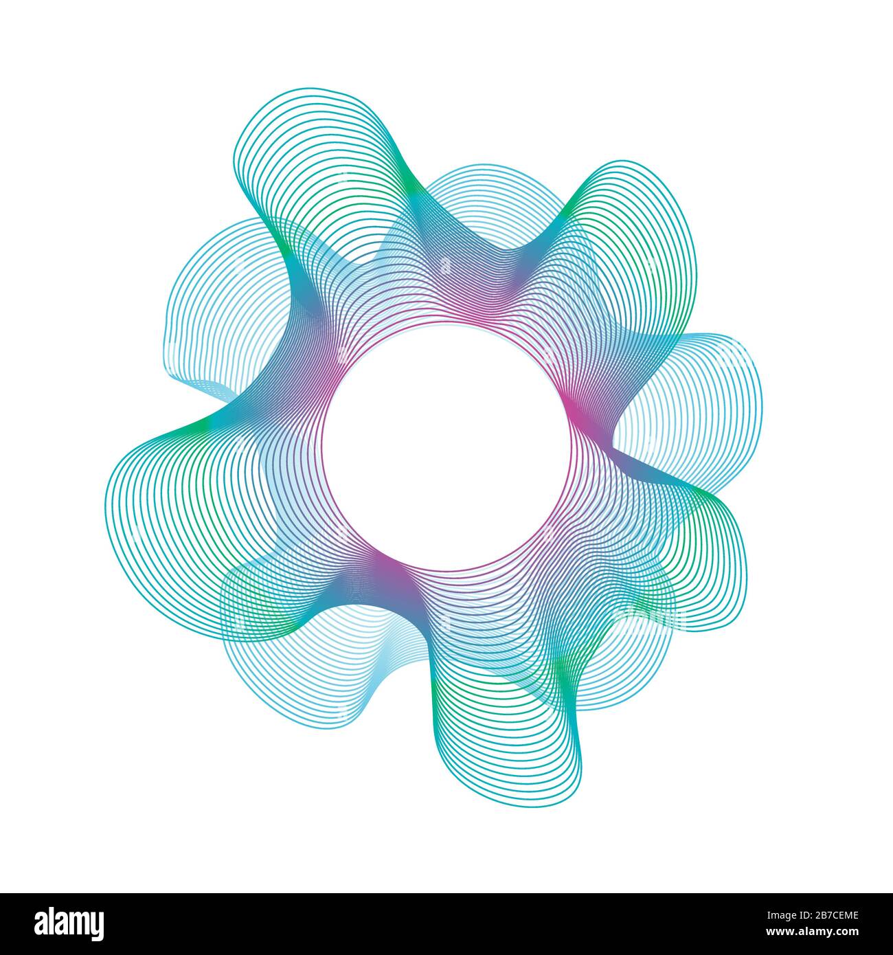 Guilloche abstract shape modern vector element. Stock Vektor