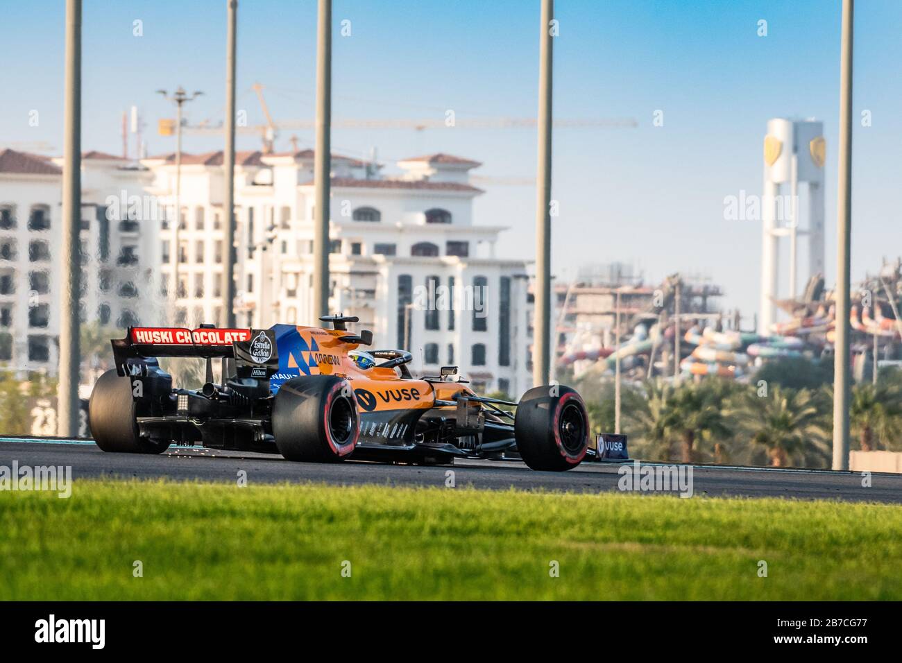 VAE/Abu Dhabi - 12/03/2019 - #4 Lando Norris (GBR, McLaren, MCL34) während des Tests nach der Saison auf Yas Marina Circuit Stockfoto