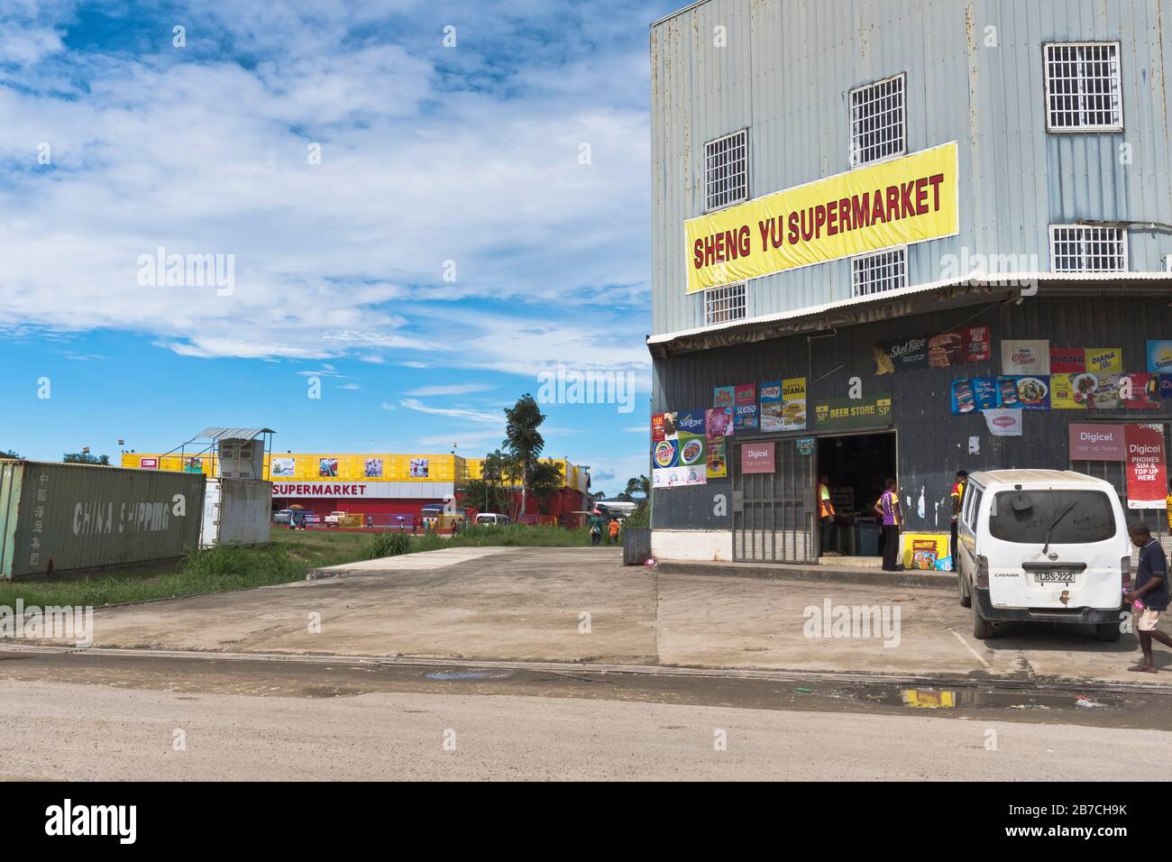 dh Chinese Supermarket MADANG PAPUA NEW GUINEA Town Shops Gebäude Außenfront Stockfoto