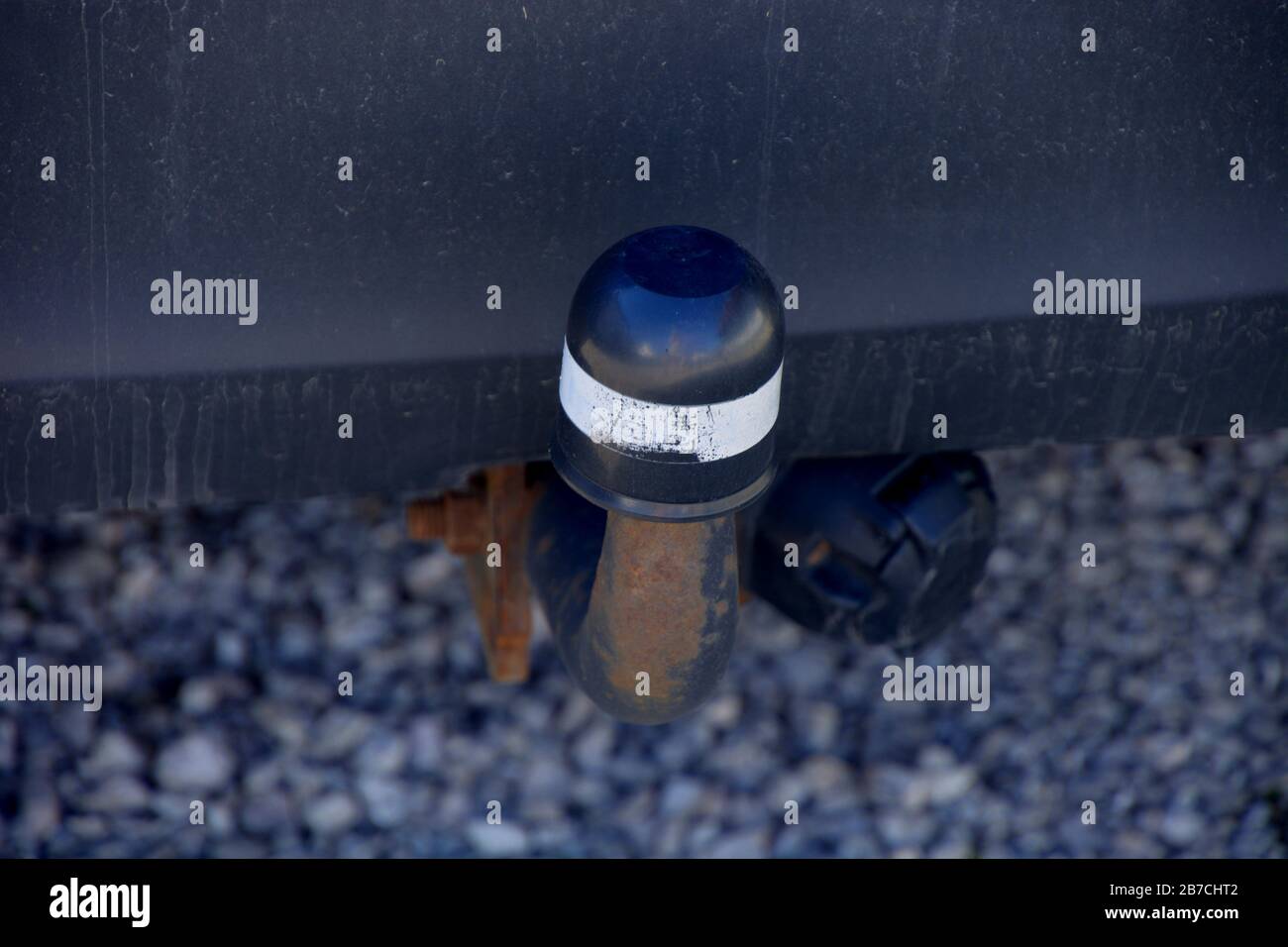 Chrom-Schädel Anhängerkupplung oder ball Hitch Abdeckung Stockfotografie -  Alamy