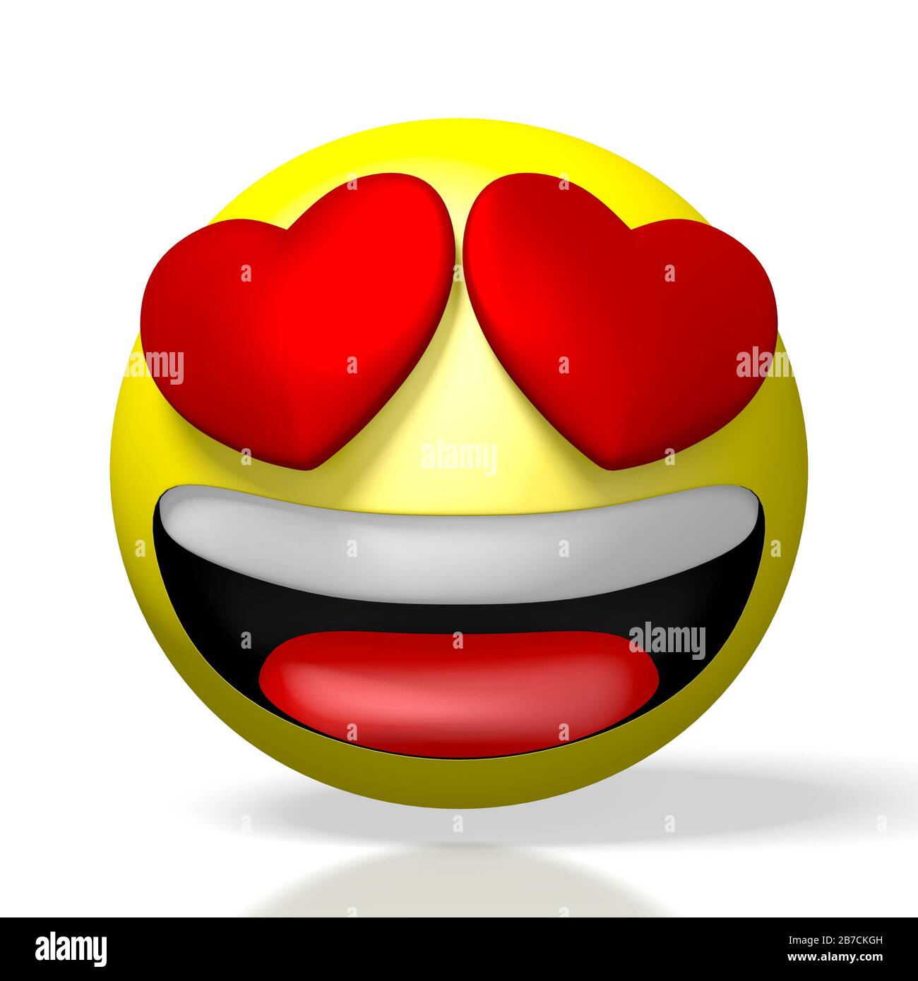 Wann Schickt Man Smiley Mit 3 Herzen 3D-Emoji/Emoticon - Herzen, verliebt sein Stockfotografie - Alamy