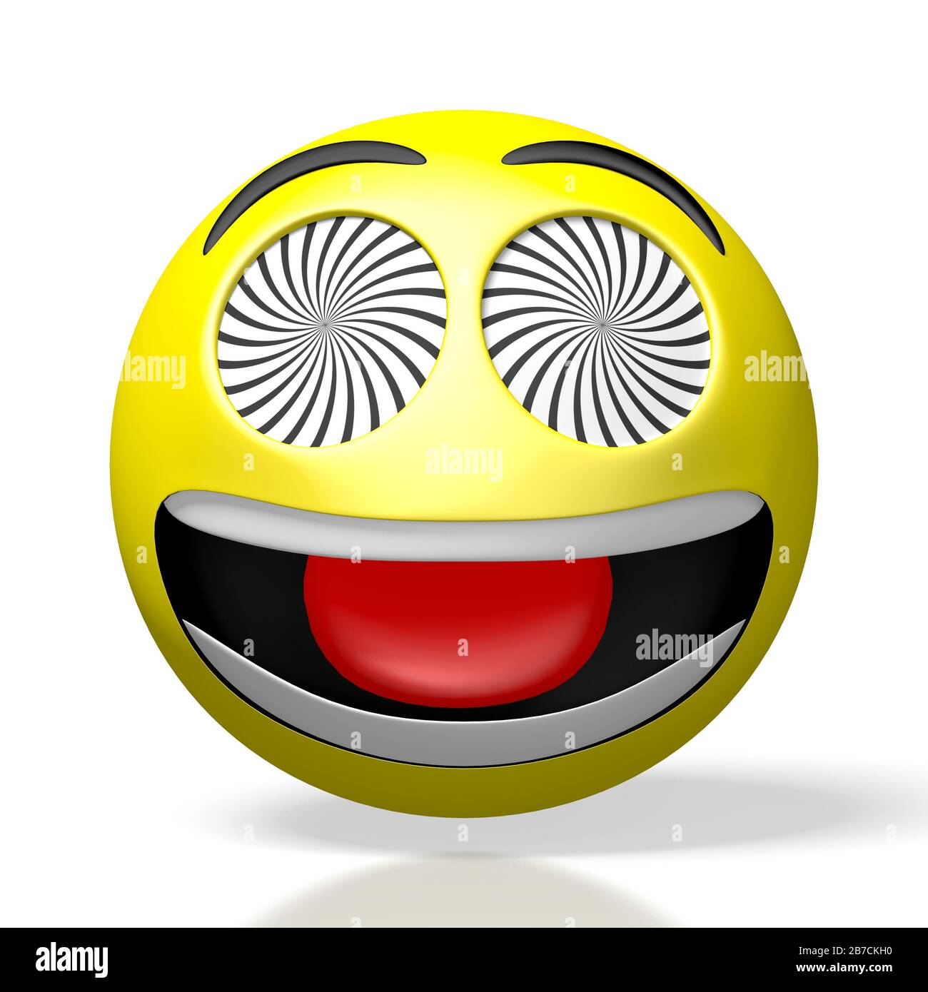 3D-Emoji/Emoticon - verrückt/Schlafgänger Stockfoto