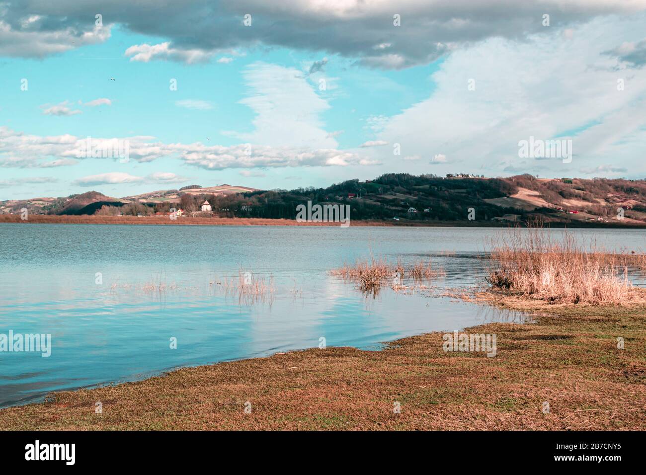 Roznowskie Lake in Kleinpolen, Polen. Stockfoto