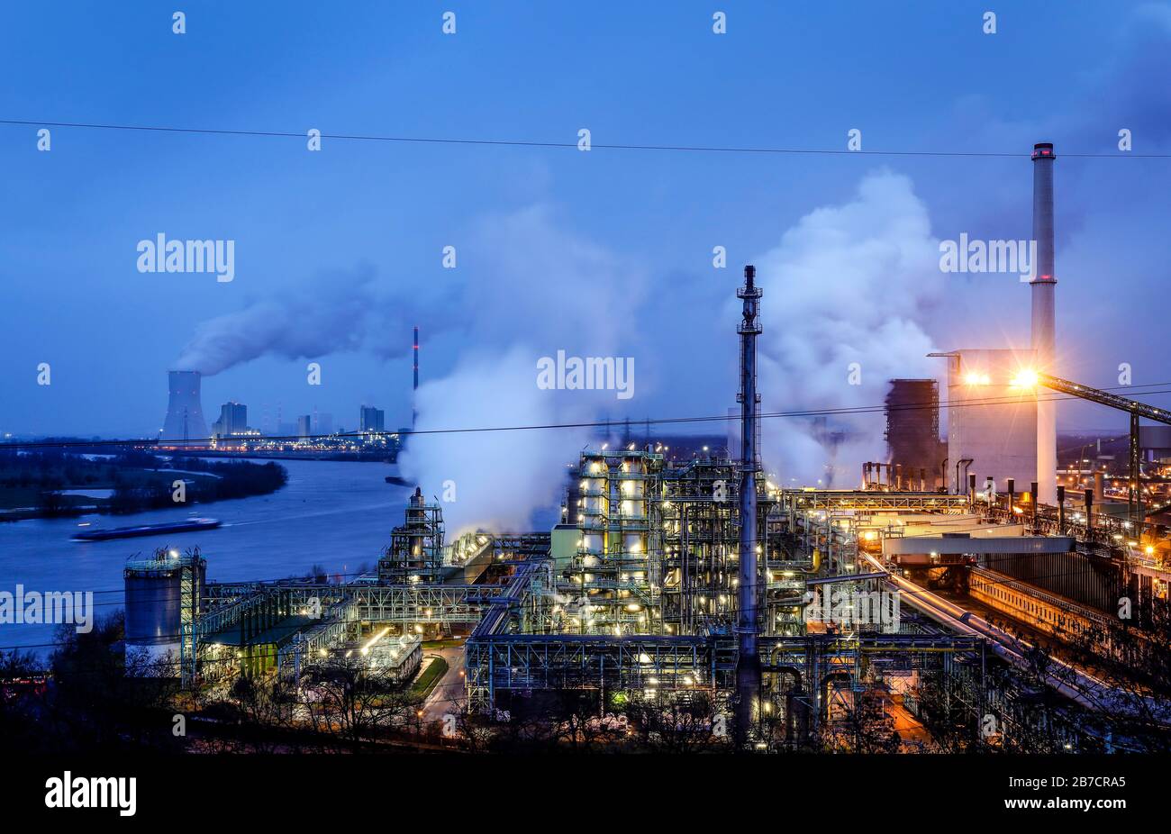 ThyssenKrupp Steel Europe, KBS-Kokerei Schwelgern am Rhein in Duissburg-Marxloh, Ruhrgebiet, Nordrhein-Westfalen, Deutschland Stockfoto