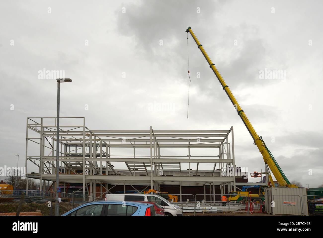 Entwicklung am Beeston Square, in Progress, Nottingham Stockfoto