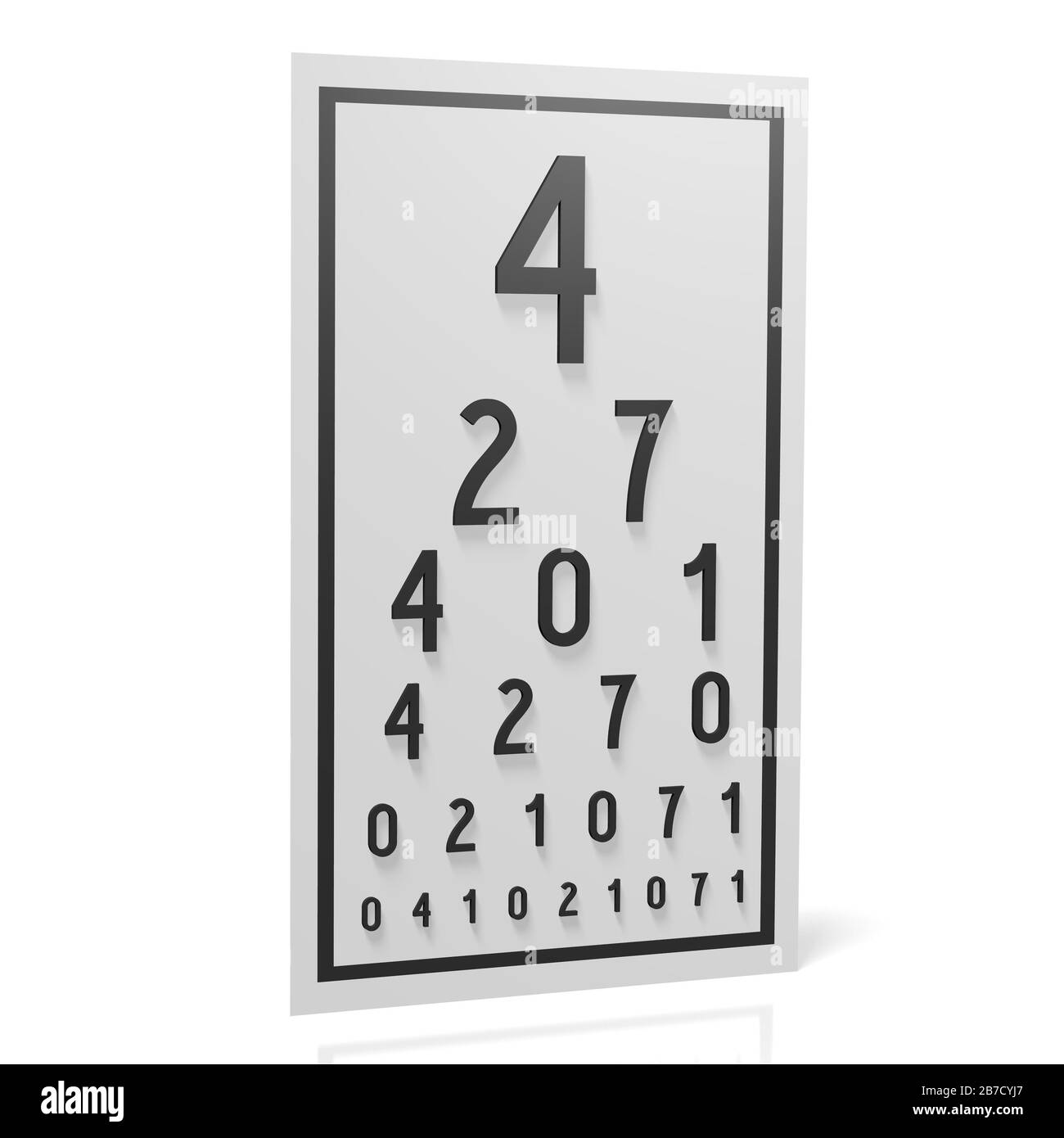 3D-Optiker, optometristische Illustration Stockfoto