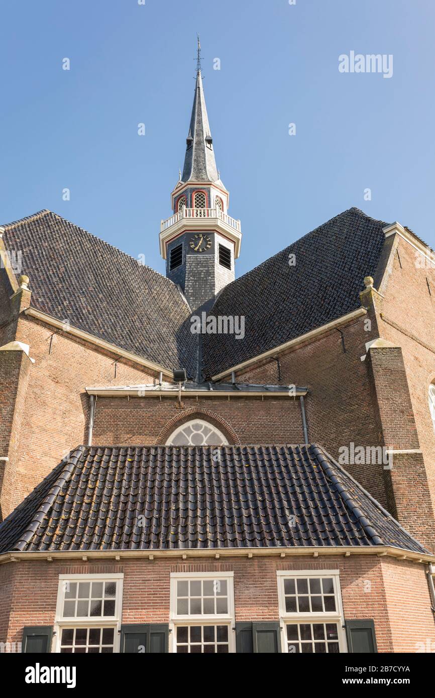 Jahrhundert niederländische, reformierte Kirche von Coevorden, Exterieur, Provinz Drenthe, Niederlande Stockfoto