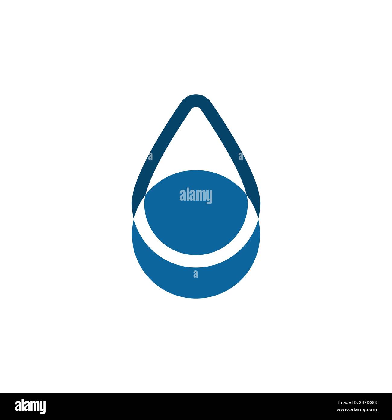 Wassertropfen, mineralische, negative Raumlogo-Ideen. Inspiration Logo Design. Darstellung Des Vektor-Vorlagenbildes. Isoliert Auf Weißem Hintergrund Stock Vektor
