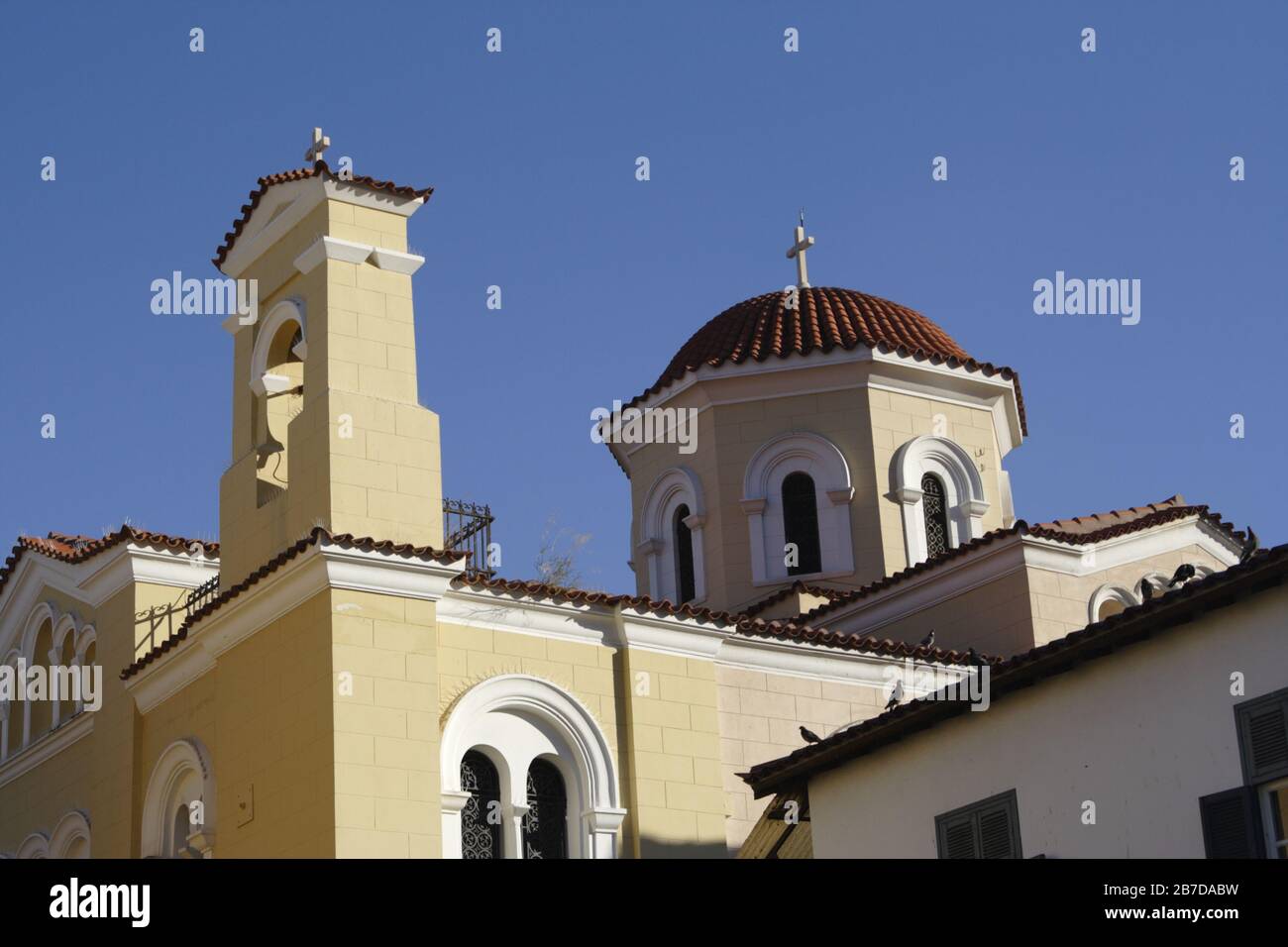 Griechisch-orthodoxe Kirche von Taxiarches, Panagia Grigorousa, Erzengel Michael und Jungfrau Maria, Plaka, Athen, Griechenland Stockfoto