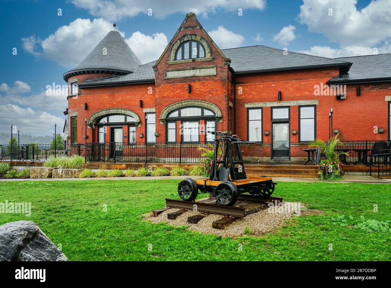 Alter Bahnhof in Goderich, Ontario, Kanada Stockfoto
