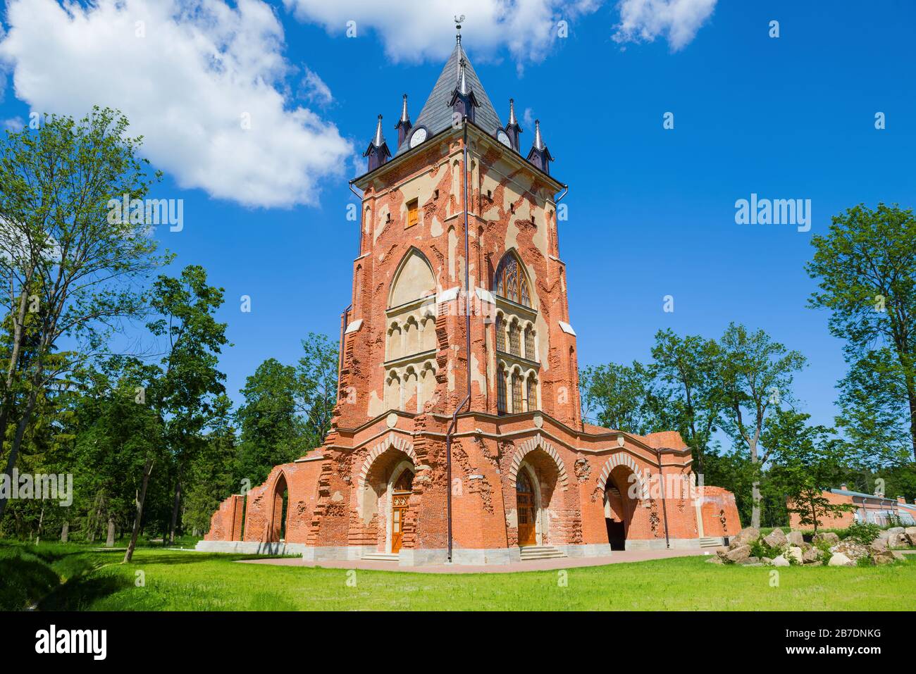 Alter Palastpavillon Chapelle im Alexander Park sonniger Juni Tag. Tsarskoye Selo, St. Petersburg Stockfoto