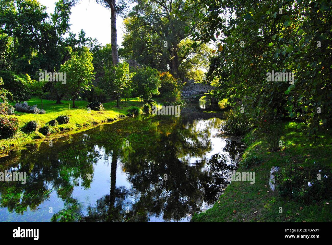 Garten von Ninfa Stockfoto