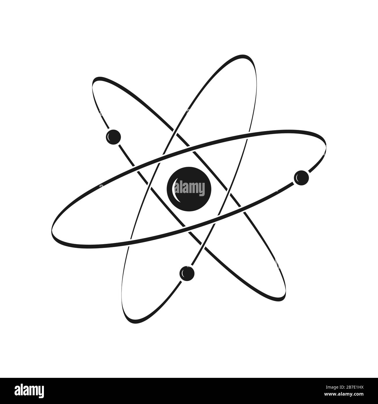 Atom Symbol Auf Weissem Hintergrund Einfaches Flaches Design Zum Erstellen Eines Logos Logos Einer Website Oder Eines App Symbols Stock Vektorgrafik Alamy