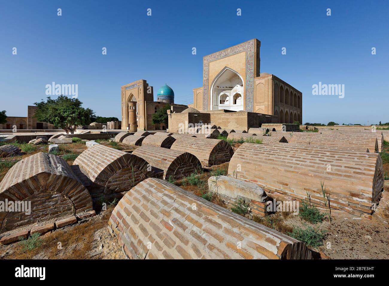 Historischer Friedhof und Gedenkkomplex von Chor Bakr, Buchara, Usbekistan Stockfoto