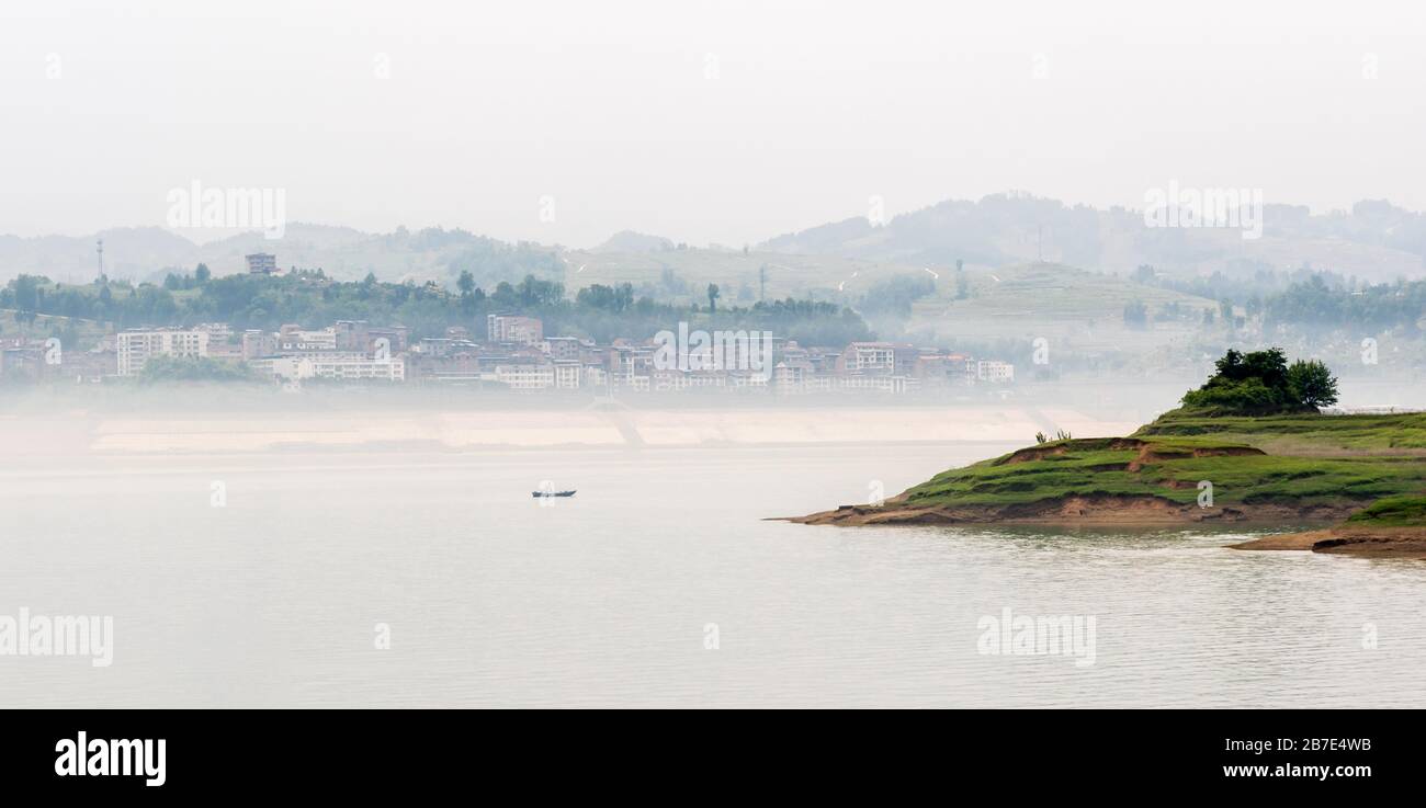 Jangtsekiang zwischen Shiboazhai und Fuling Stockfoto